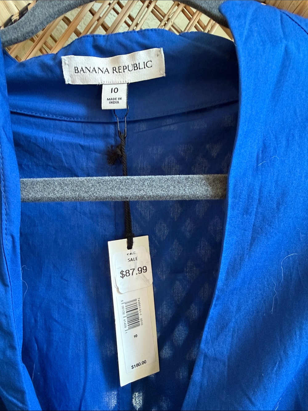 Banana Republic Cobalt Blue Button-Front Midi Dress - Picture 2 of 5